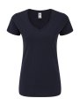 Dames T-shirt V Hals Iconic FOTL 61-444-0 Deep Navy